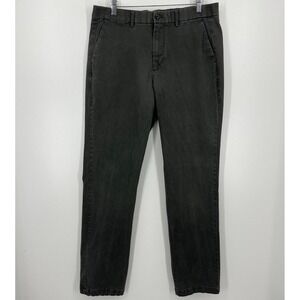 Gap Chino Pants Men's Size 34 Gray Straight Leg Solid Flat Front‎ Zip Fly